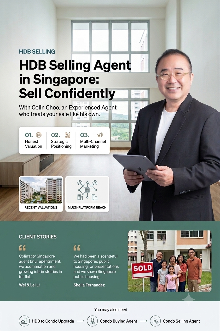 HDB selling agent in Singapore, Colin Choo, helping homeowners sell confidently