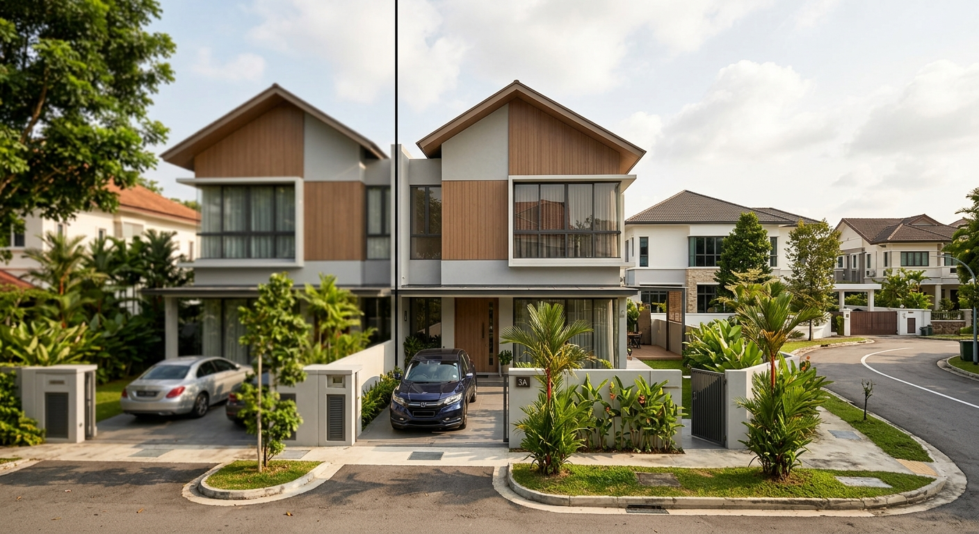Modern semi-detached house in Singapore